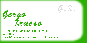 gergo krucso business card